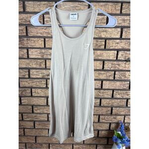 GYMSHARK Women’s‎ Girls New Light Brown Tank Top Vest Gym Training Wear Size S